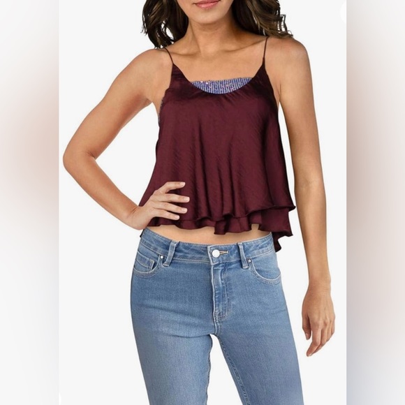Free People Tops - NWT Free People Intimately Womens Purple Sequined Layering Camisole Top Size-M